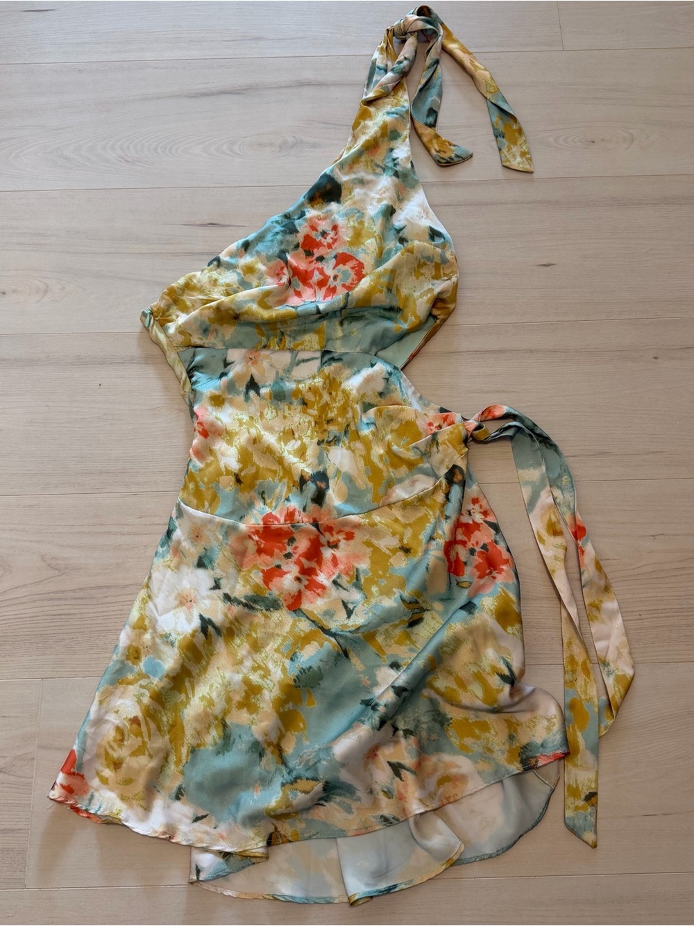 All About May One-Shoulder Floral Dress